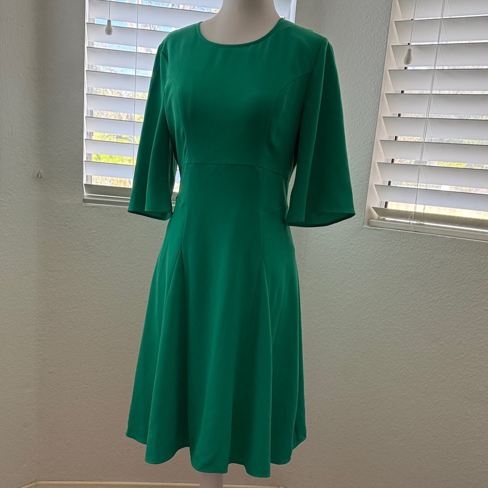CeCe Green A-Line Dress